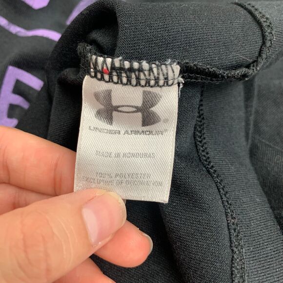 Under Armour T Shirt Womens S Small Black Semi Fitted Protect This House Tee - Picture 6 of 13